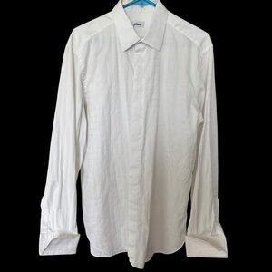Birioni Men’s Dress Shirt Size 16 White French Cuffs